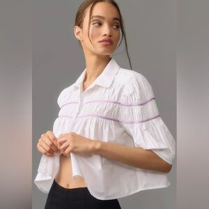 NWT Anthropologie Maeve Leandra Blouse Sz Med